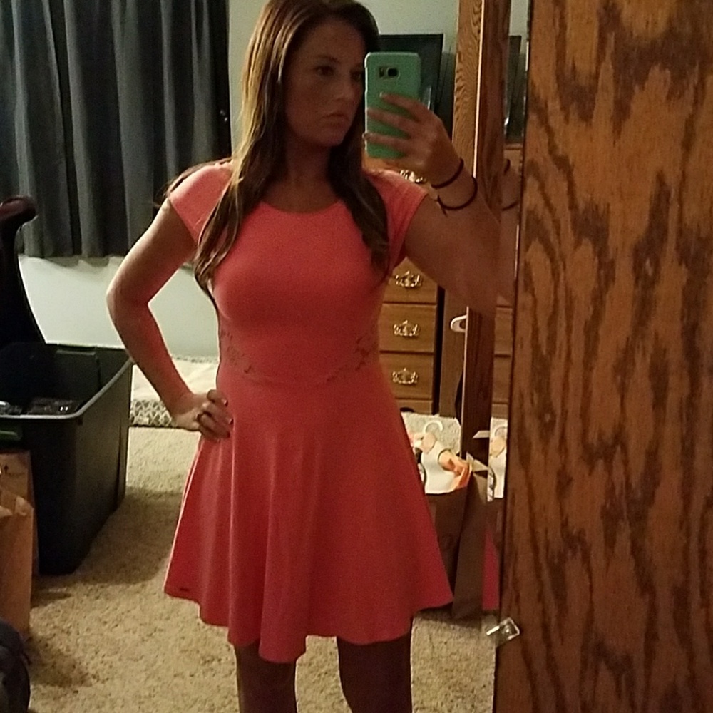 Hollister Pink Dress with Lace Detail